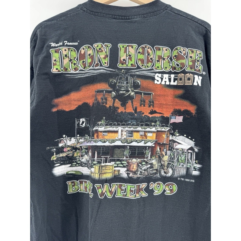 Vintage Iron Horse Saloon Bike Week 99 Long Sleeve Henley Size Xl - Picture 6 of 8